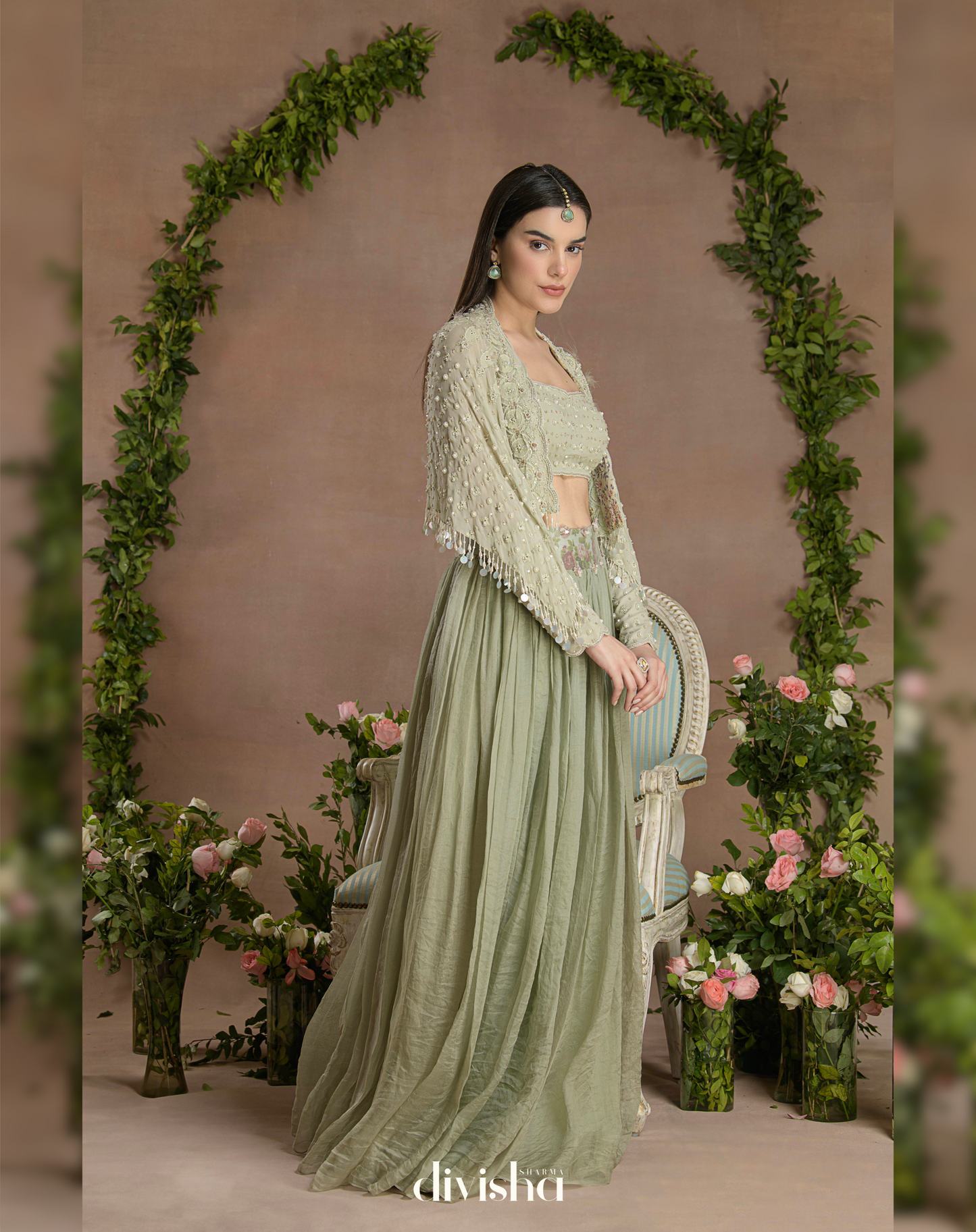 Caelia cape lehenga set
